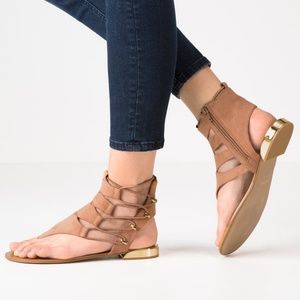 Aldo Athena Gladiator Suede Flat Sandals